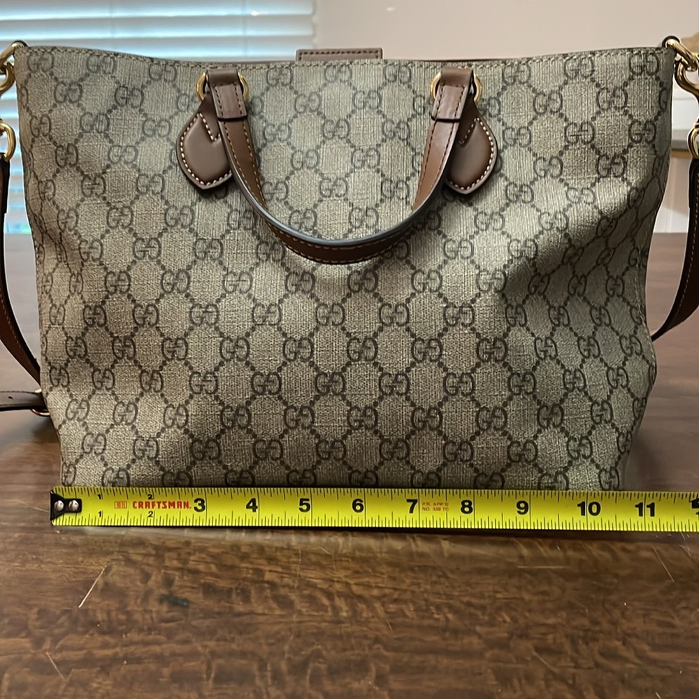 Gucci Beige and Brown Monogram Tote
